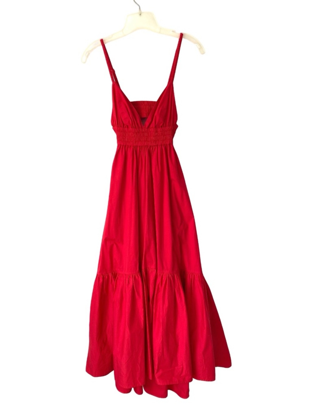 A.L.C. Rhodes Red Cotton Poplin Maxi Dress size 4 Long Sundress - Picture 3 of 9